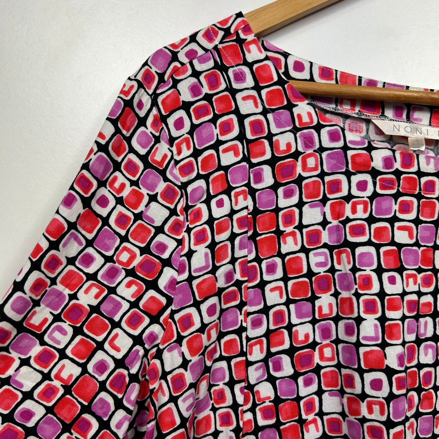 Noni-B Geometric Print Top - Size 18