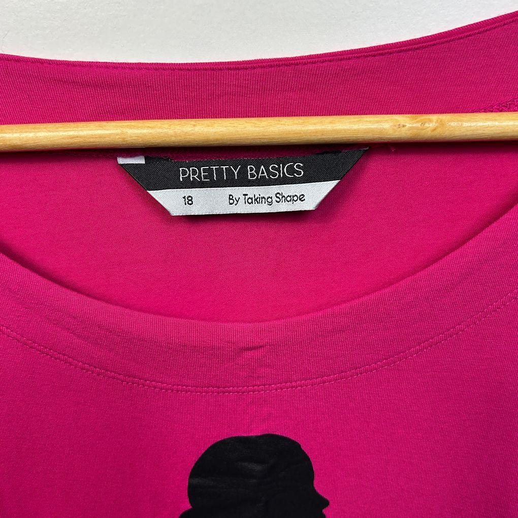 Taking Shape Pink Top - Size 18