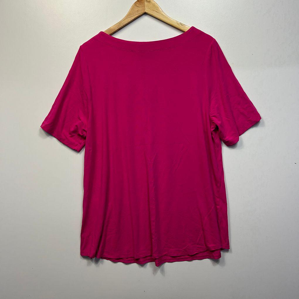 Taking Shape Pink Top - Size 18