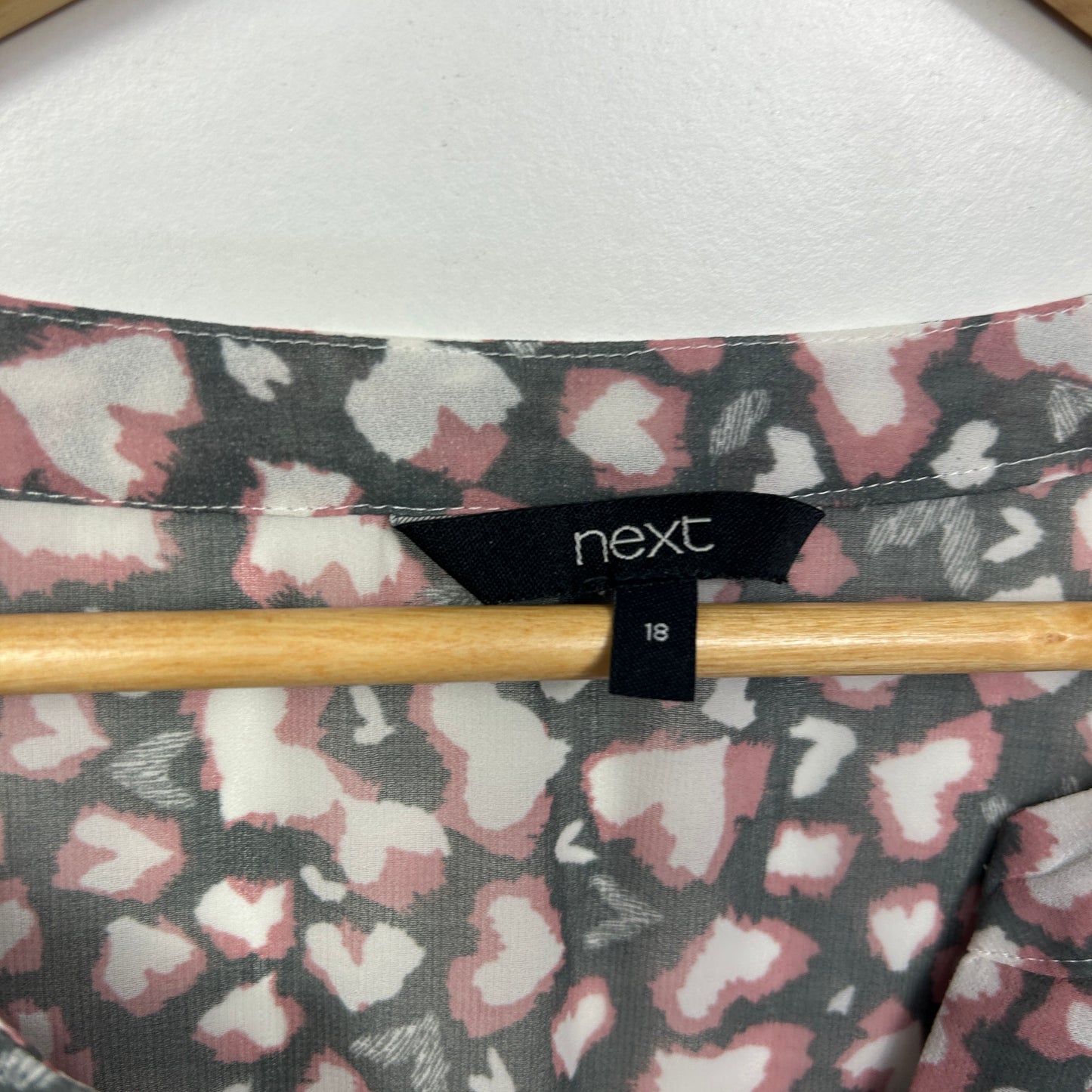 Next Leopard Print Top with 3/4 Sleeves - Size 18