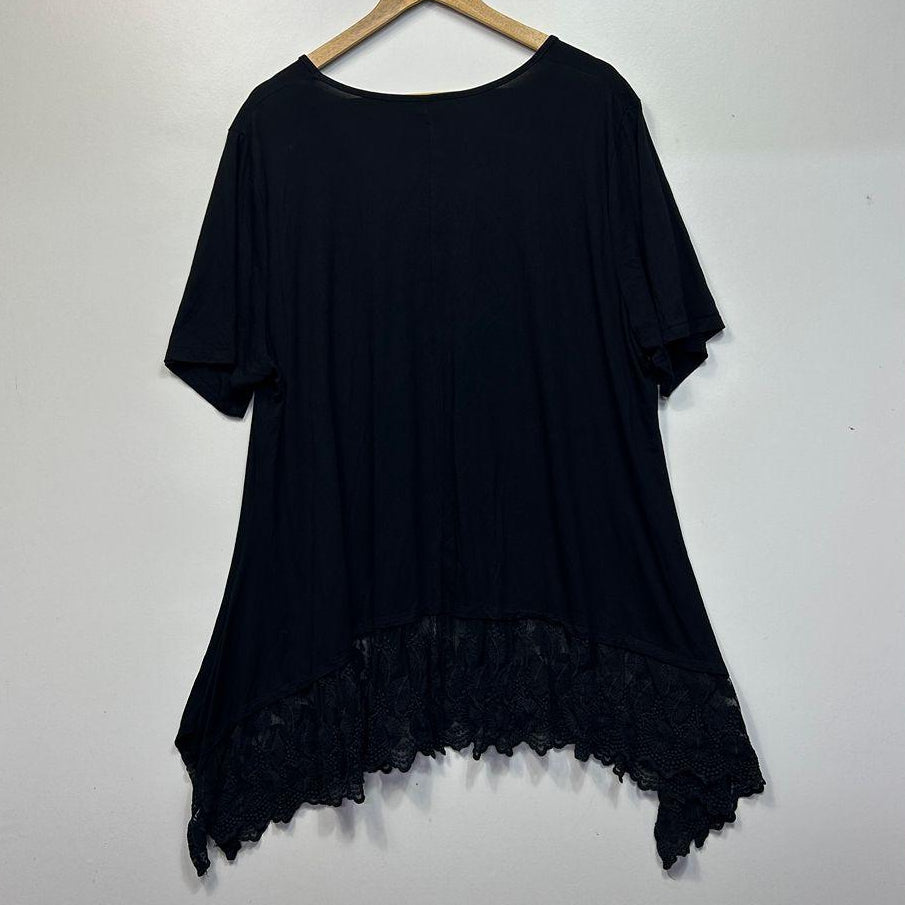 Taking Shape Black Casual Top - Size 20/L