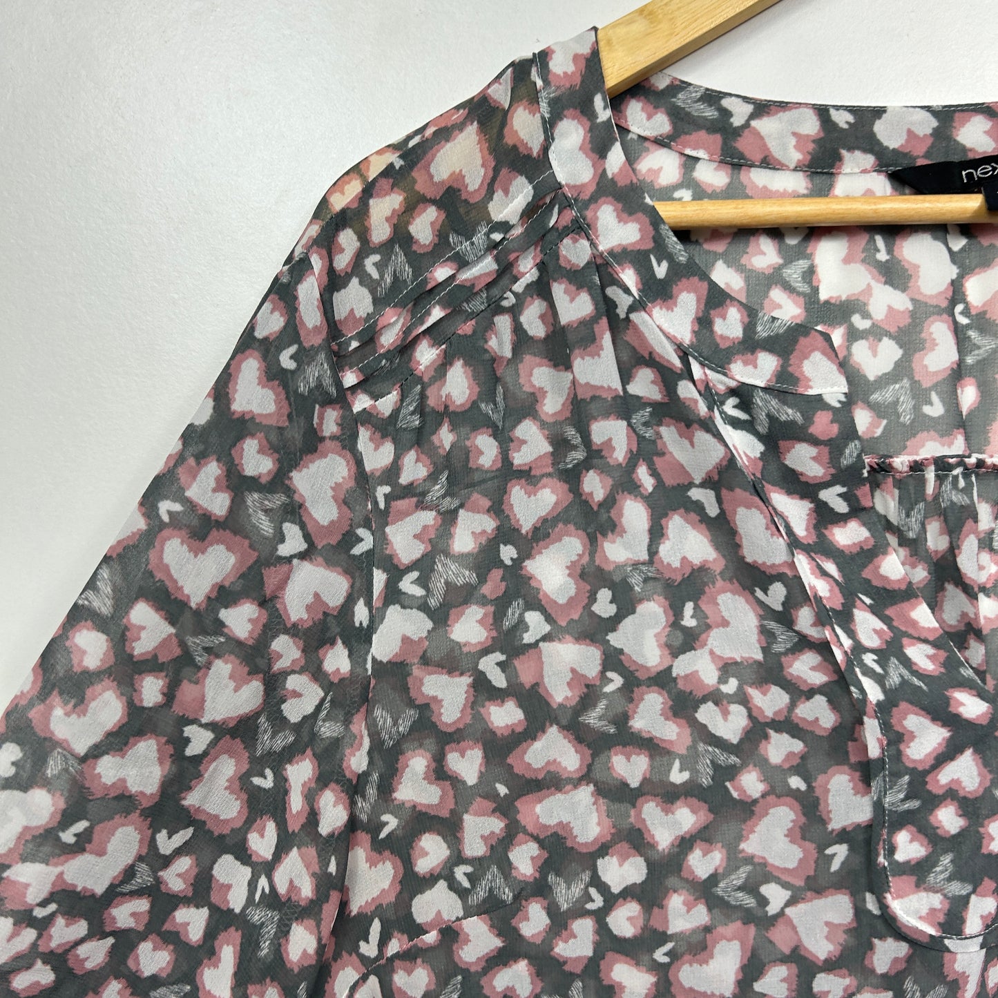 Next Leopard Print Top with 3/4 Sleeves - Size 18