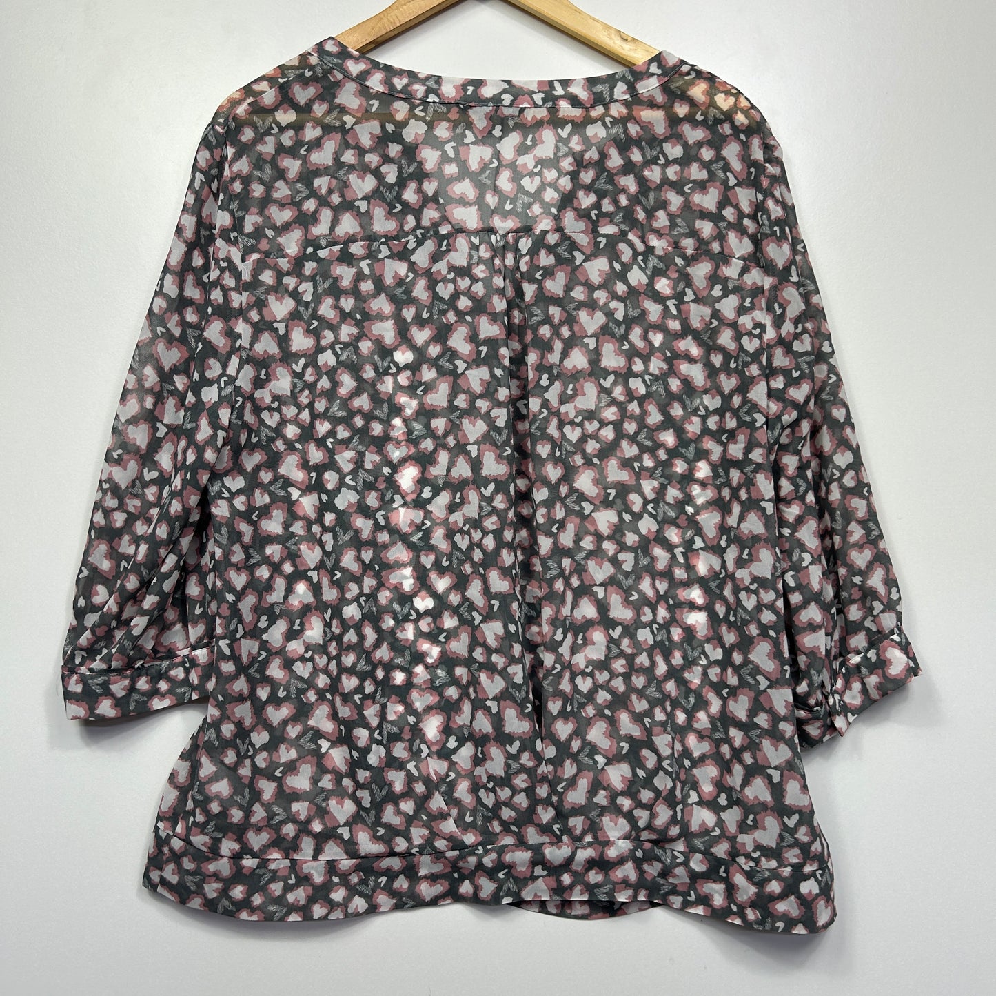 Next Leopard Print Top with 3/4 Sleeves - Size 18