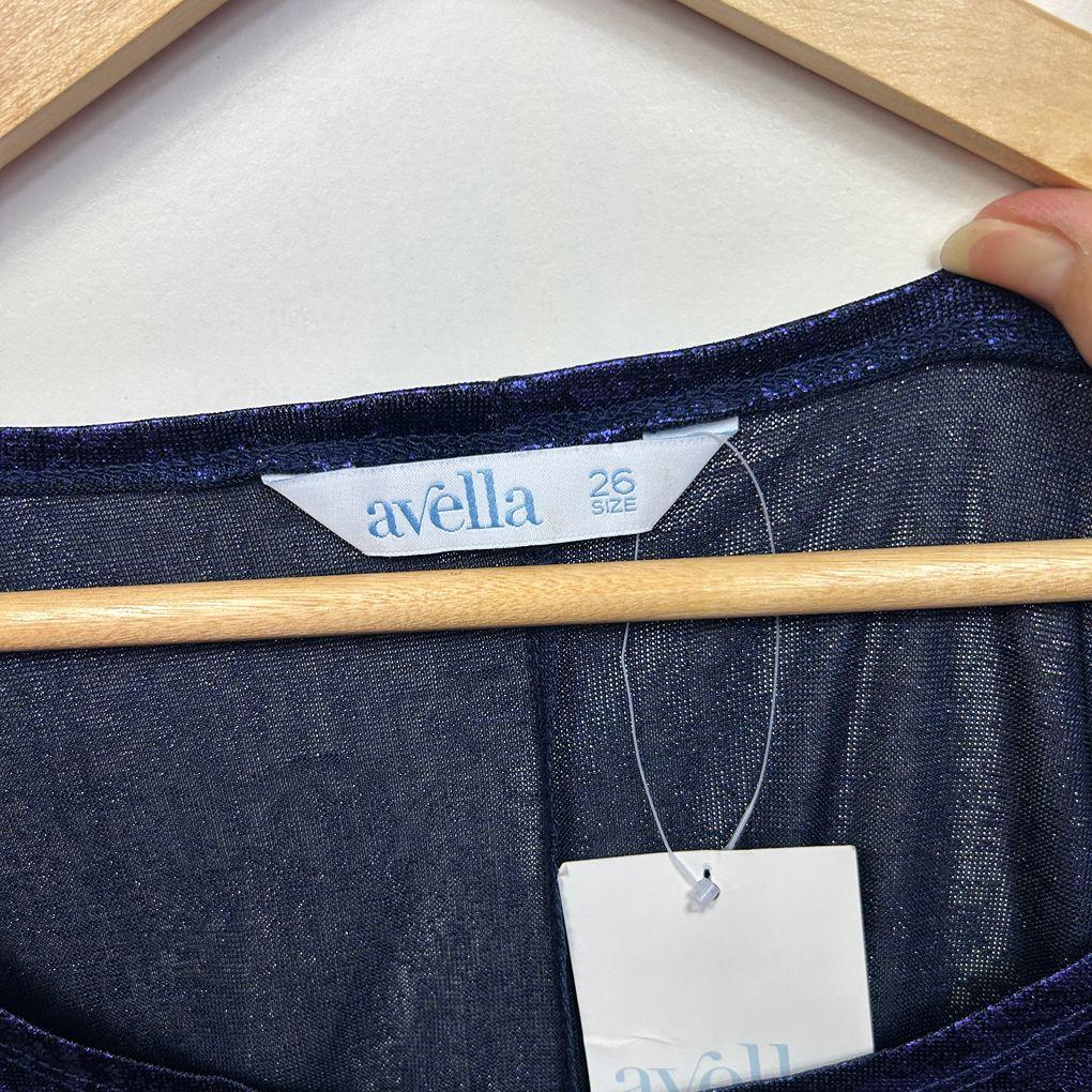 Avella Navy Metallic Top - Size 26