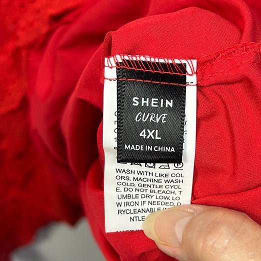 Shein Red Top - Size 4XL