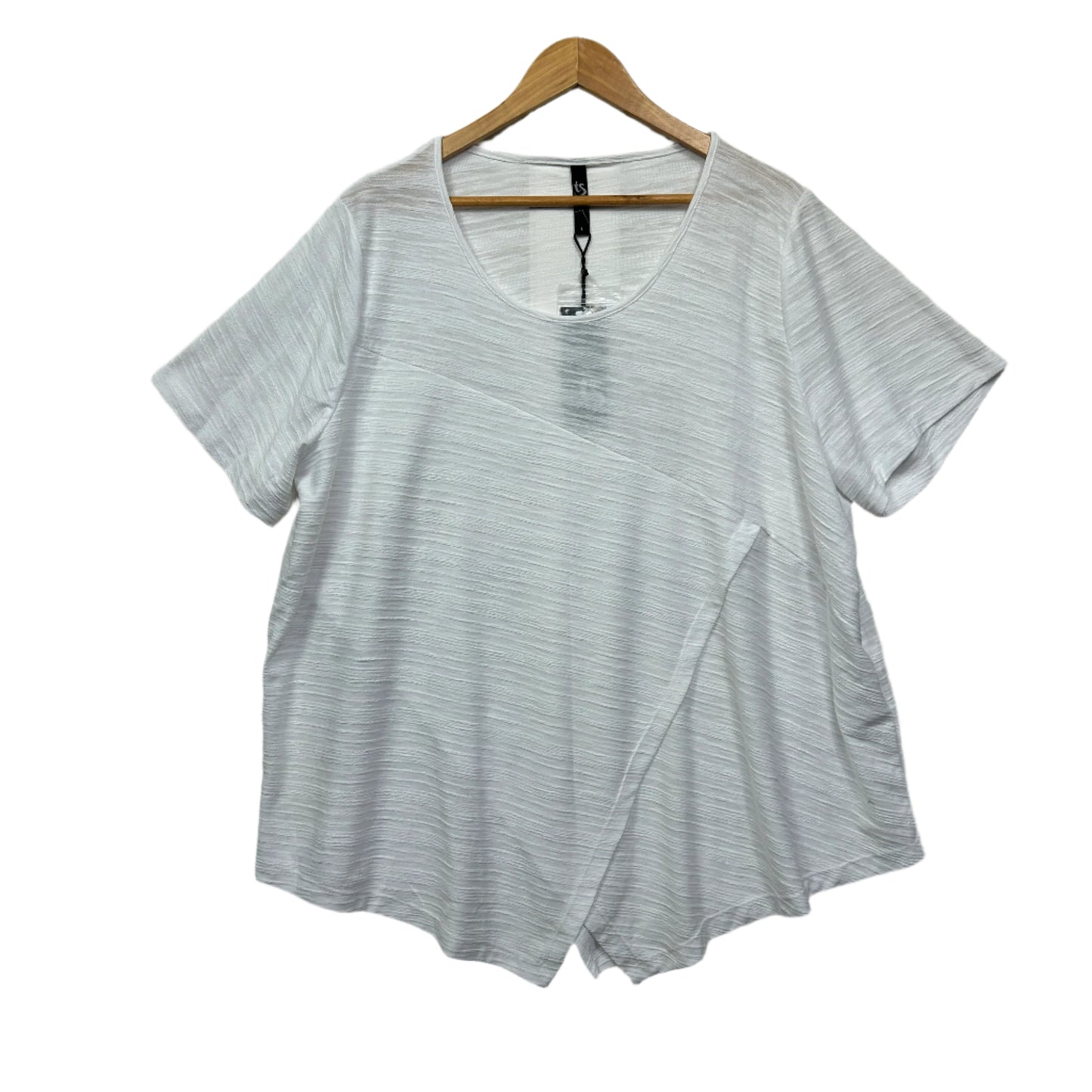 Taking Shape Top Size 20 Plus Large White Short Sleeve New