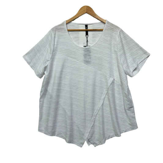 Taking Shape Top Size 20 Plus Large White Short Sleeve New