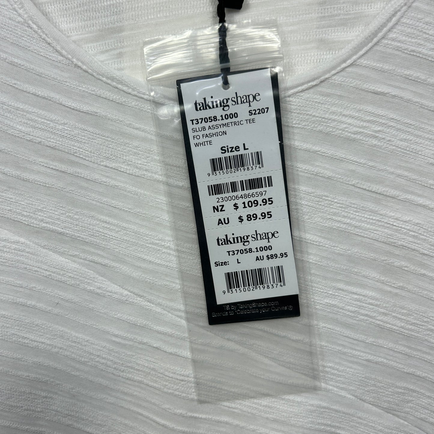 Taking Shape Top Size 20 Plus Large White Short Sleeve New