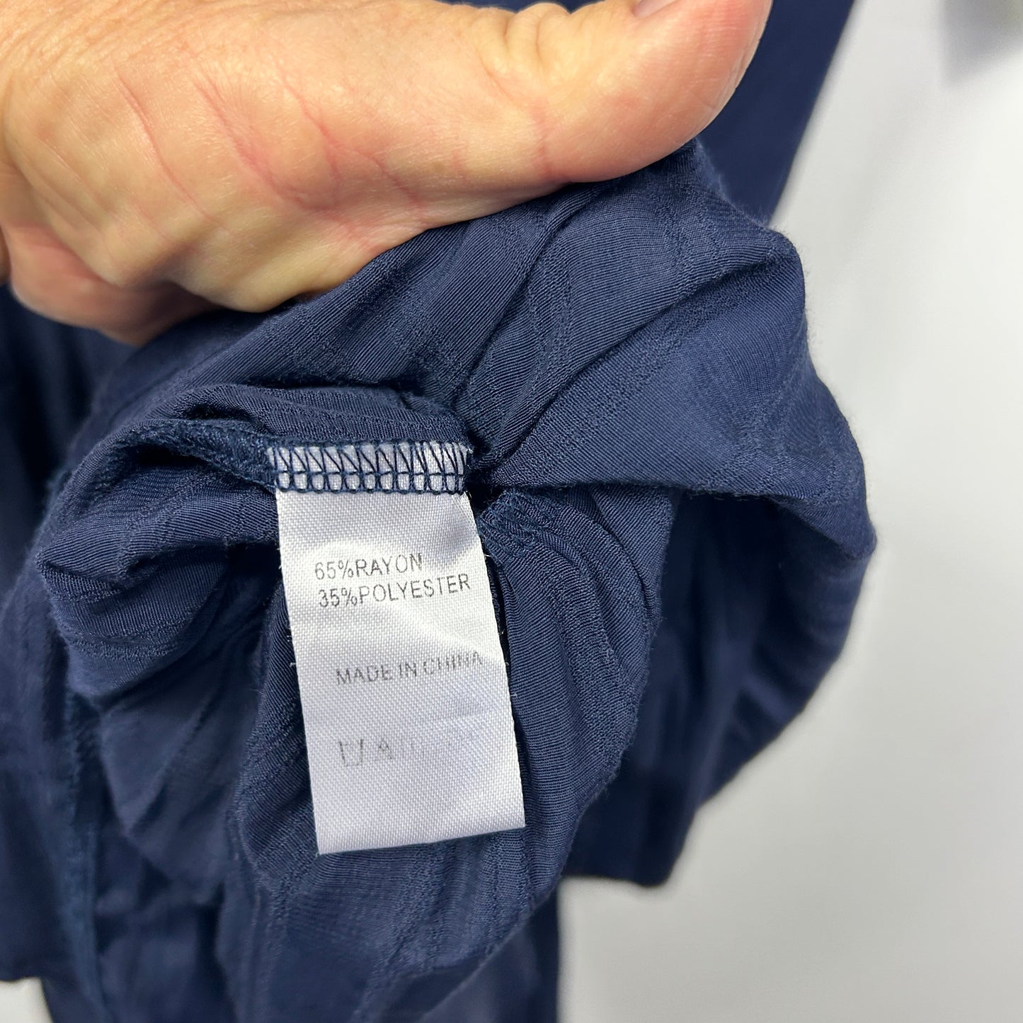 Orange Sherbet Navy Blue Tiered Dress - Size 14