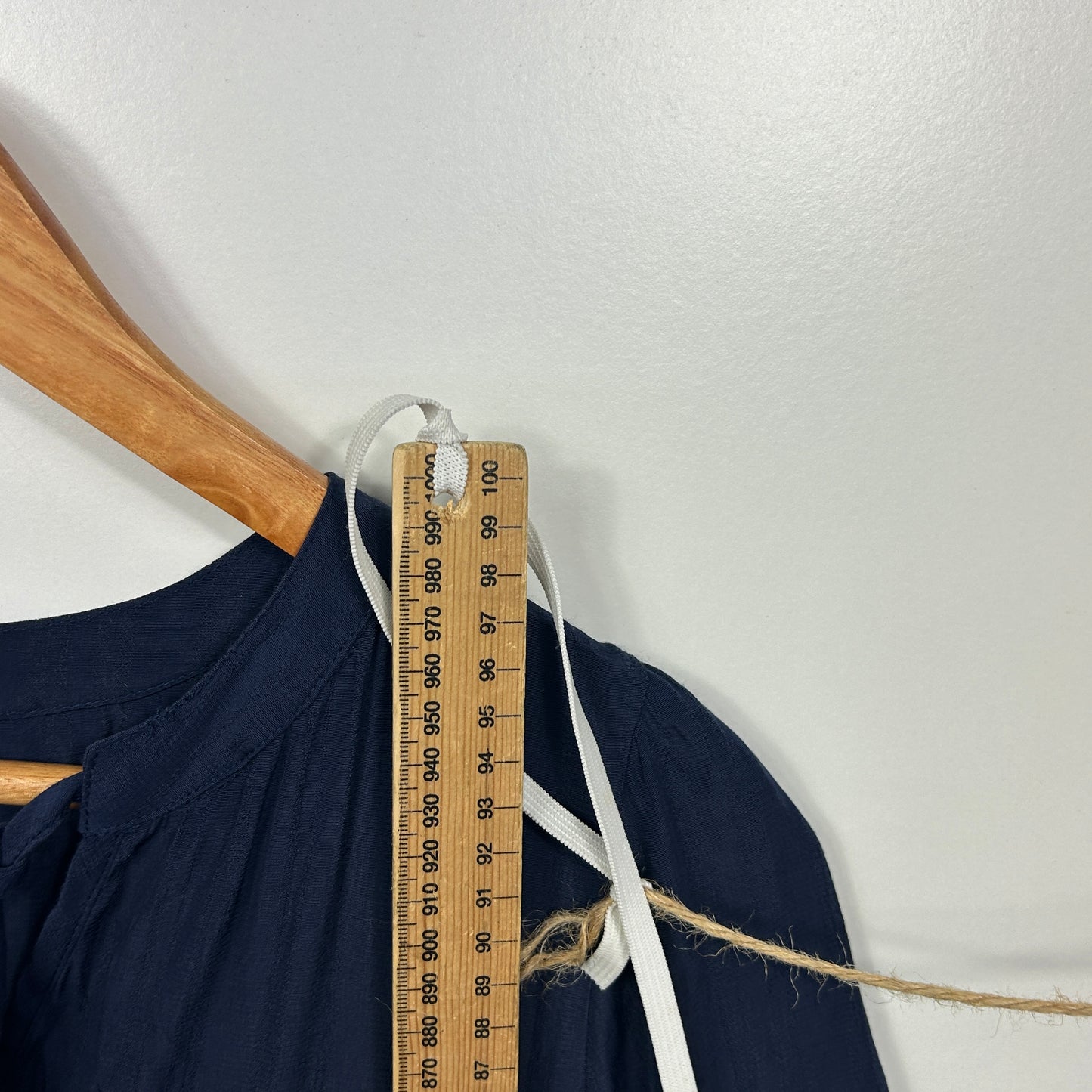 Orange Sherbet Navy Blue Tiered Dress - Size 14