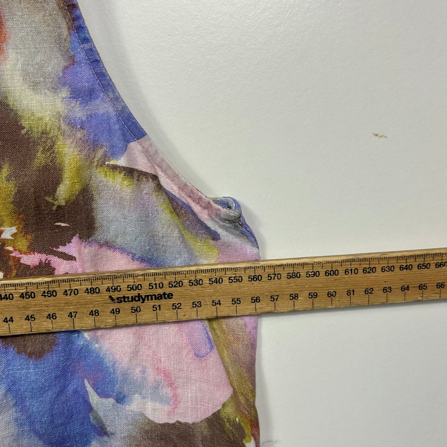 Sussan Multicoloured Floral Sleeveless Linen Dress - Size 14