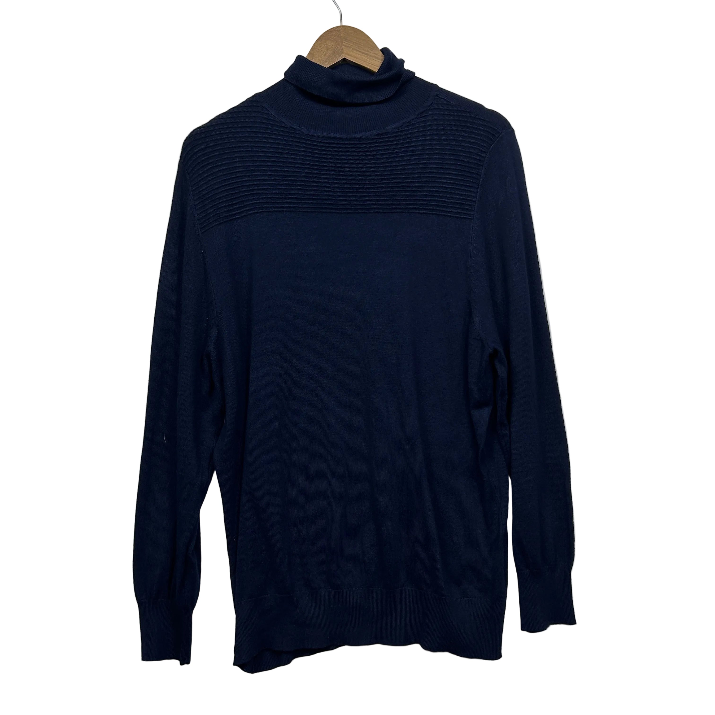 Millers Navy Roll Neck Knit Jumper Top - Size XXL