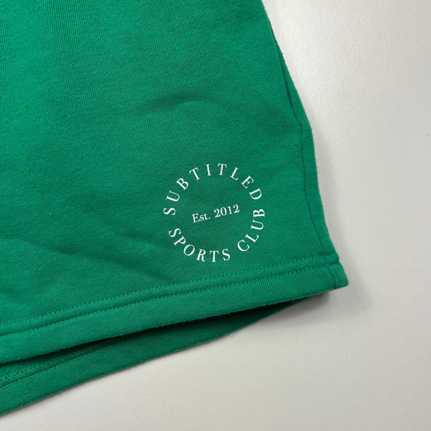 Subtitled Emerald Green Casual Shorts - Size XL