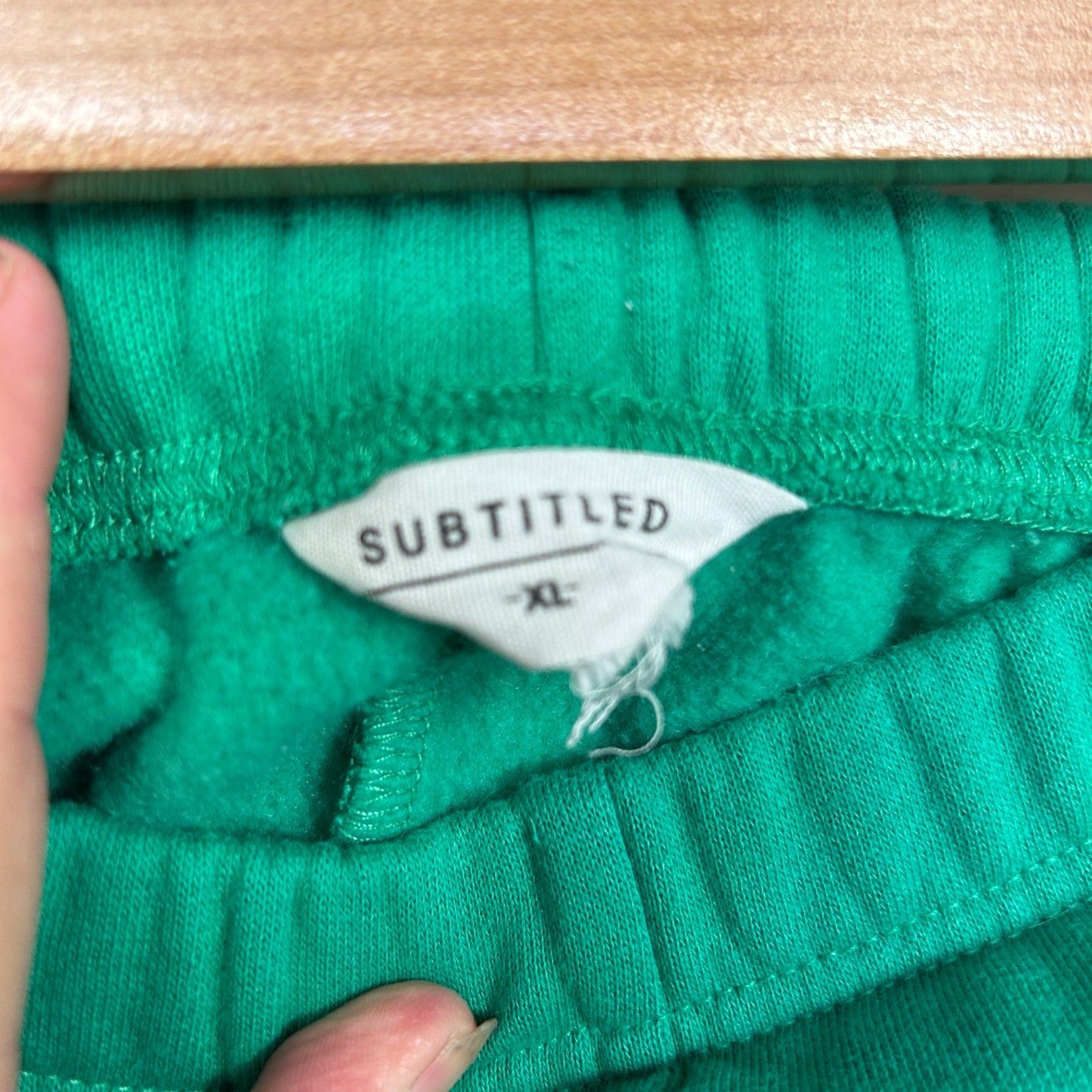 Subtitled Emerald Green Casual Shorts - Size XL