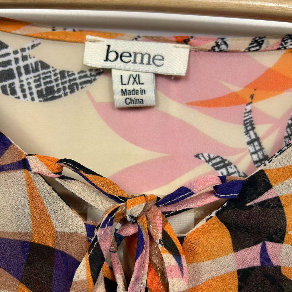 beme Tropical Print Polyester Kaftan - Size L/XL