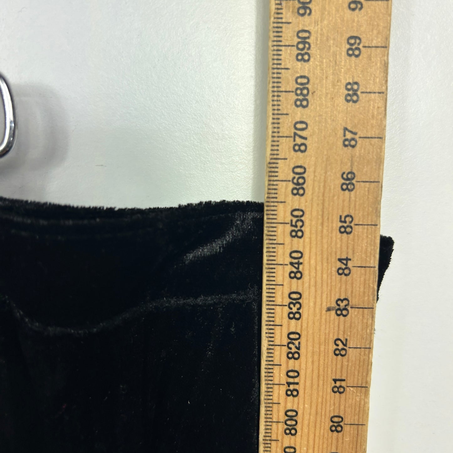 Vintage 1626 Sixteen Twentysix Black Velvet Tiered Boho Maxi Skirt - Size 18