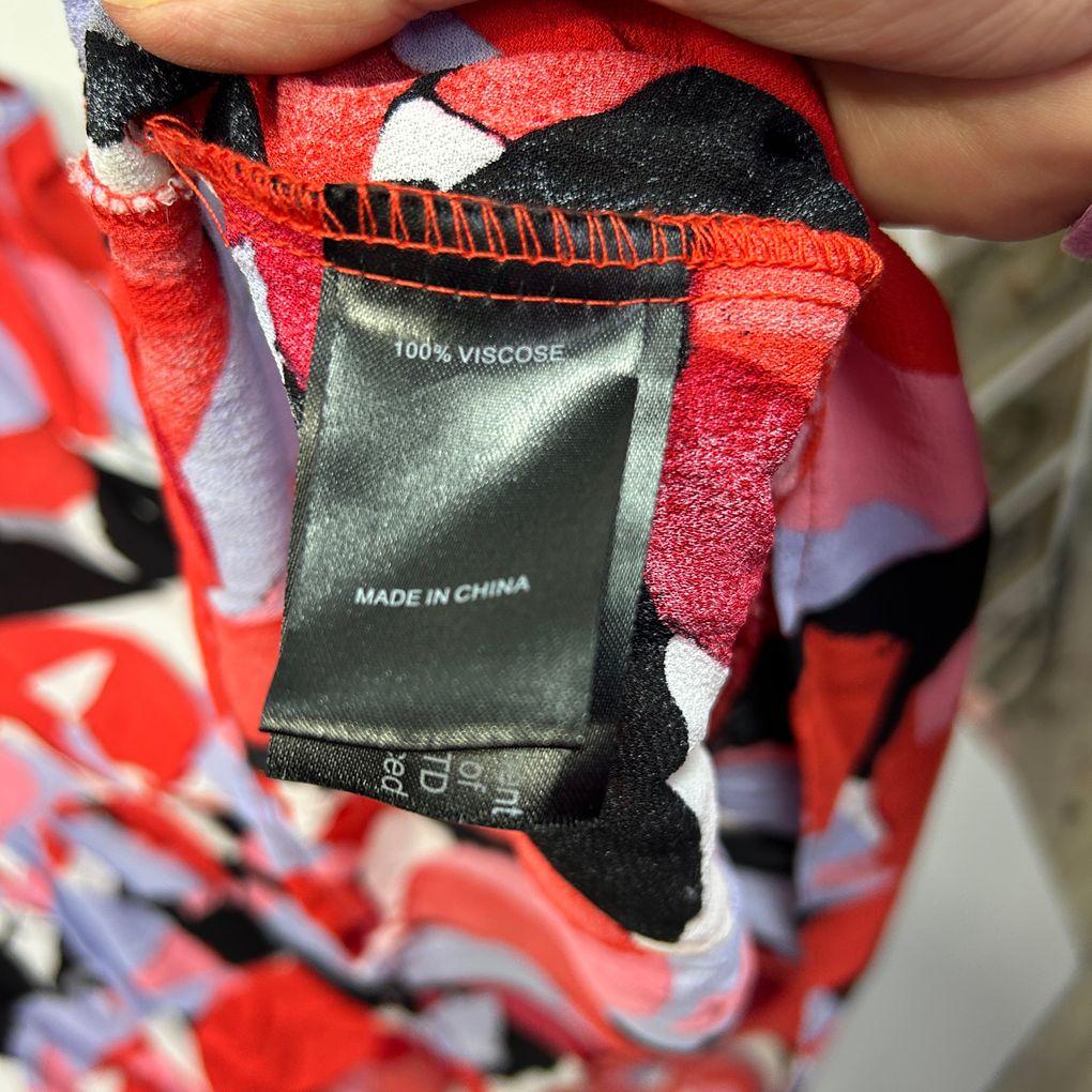 Taking Shape Red Geometric Dress - Size 18