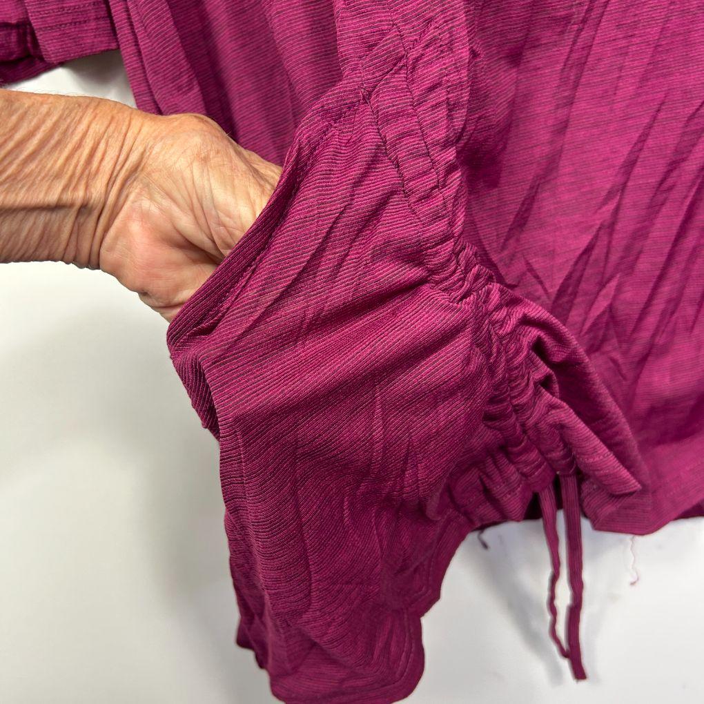 Taking Shape Berry Polyester Ruched Tunic - Size 18/M
