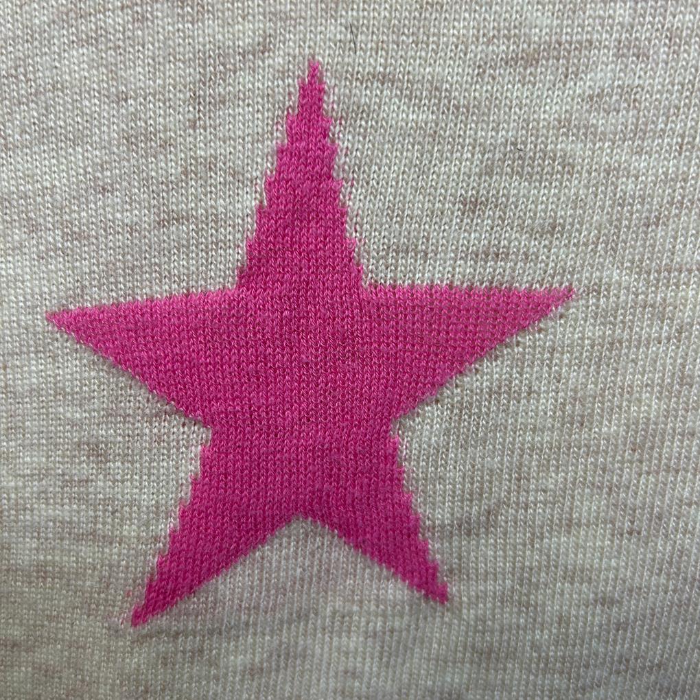 Beme Pink Star Wool Blend Jumper - Size 18/M