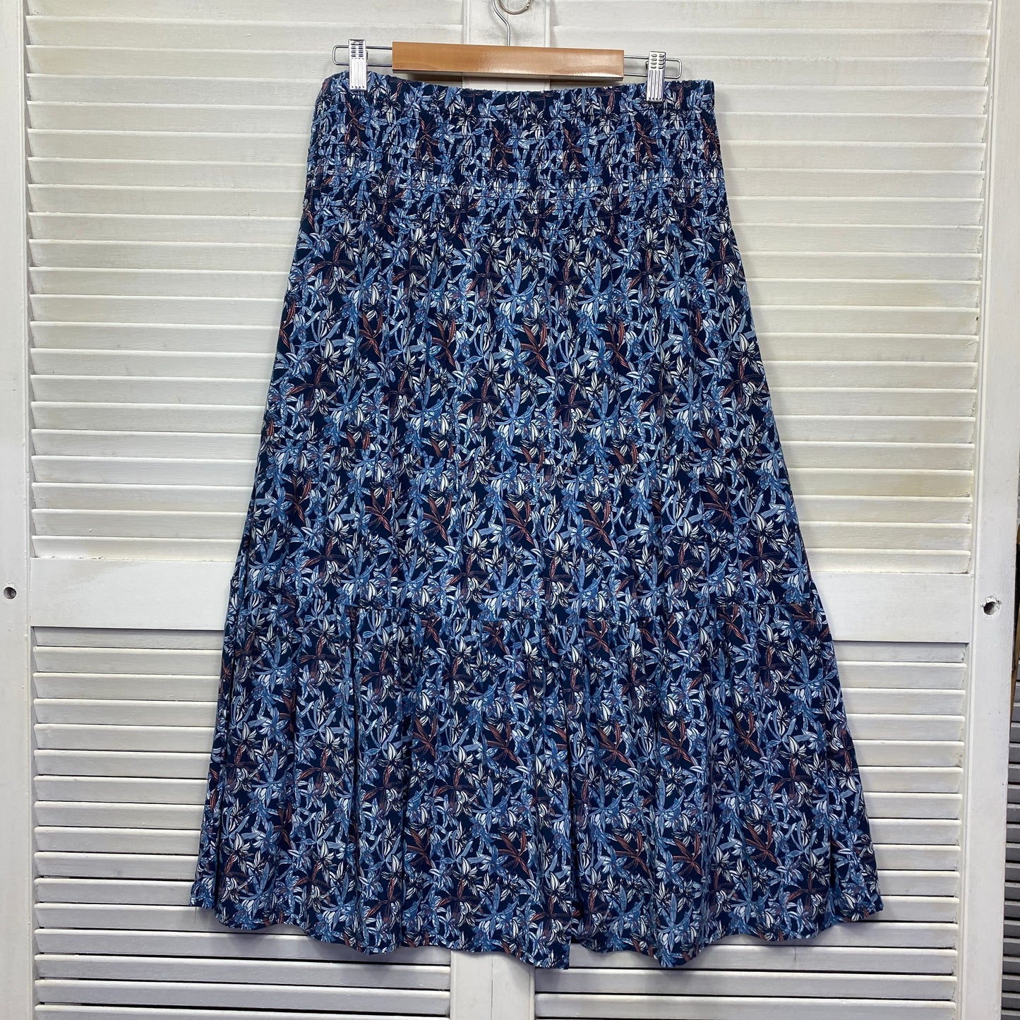 Millers Maxi Skirt Size Large 14 Blue Long Length