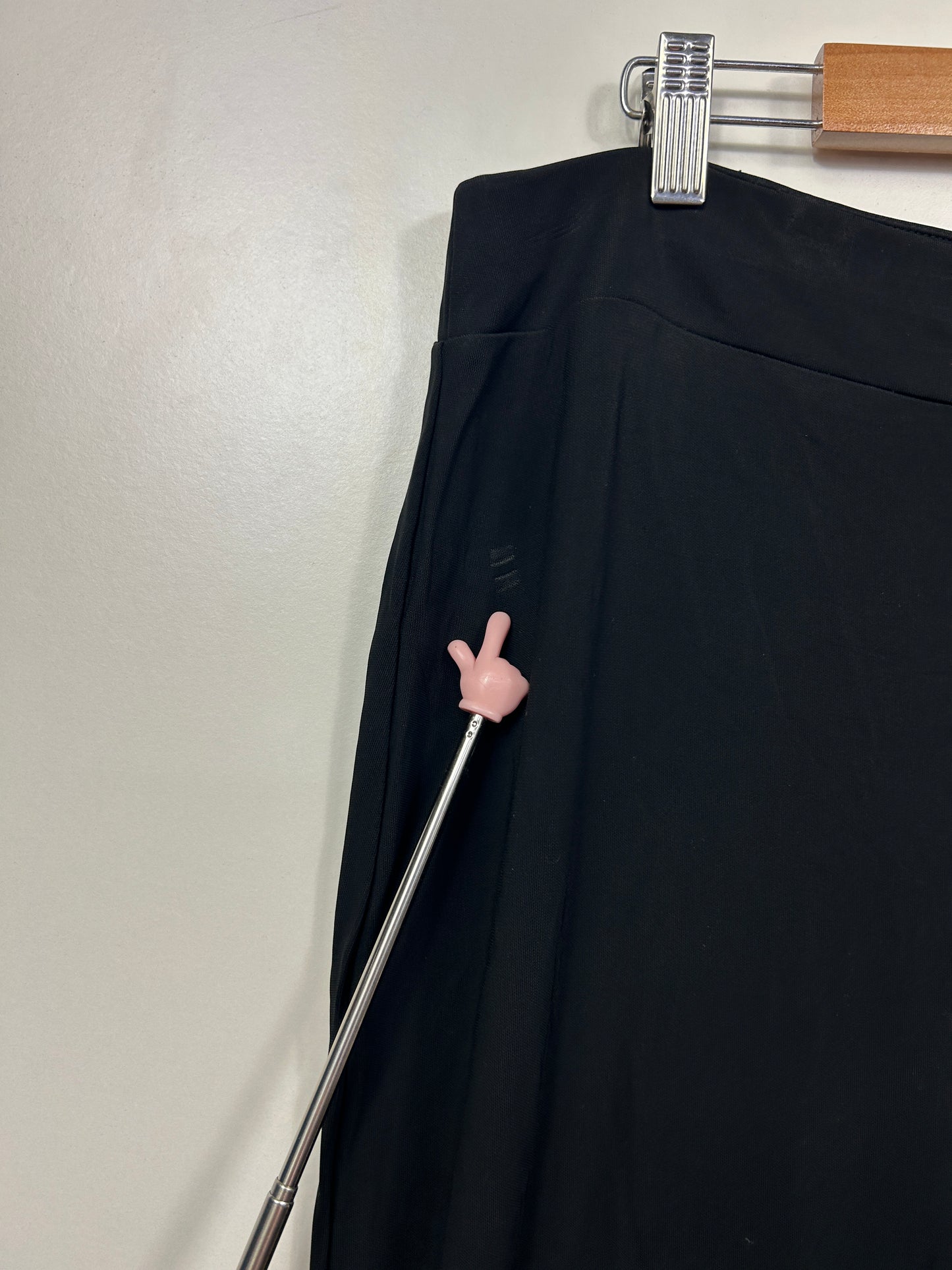 Taking Shape Black Maxi Skirt with Pockets - Size 16