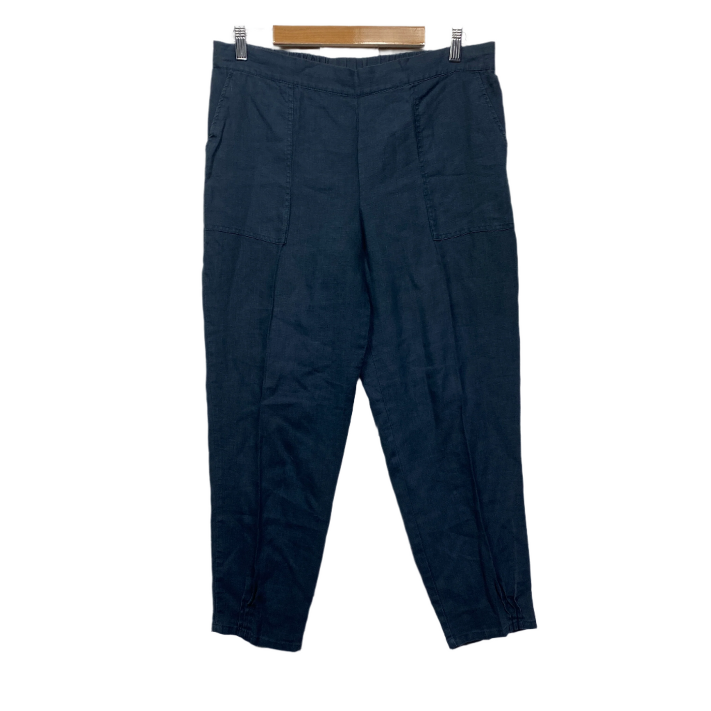 Gordon Smith Linen Pants Size 14 Navy Pockets