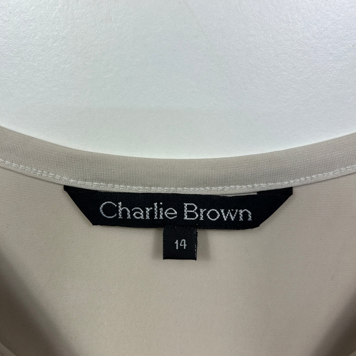 Charlie Brown Taupe Tunic Top - Size 14