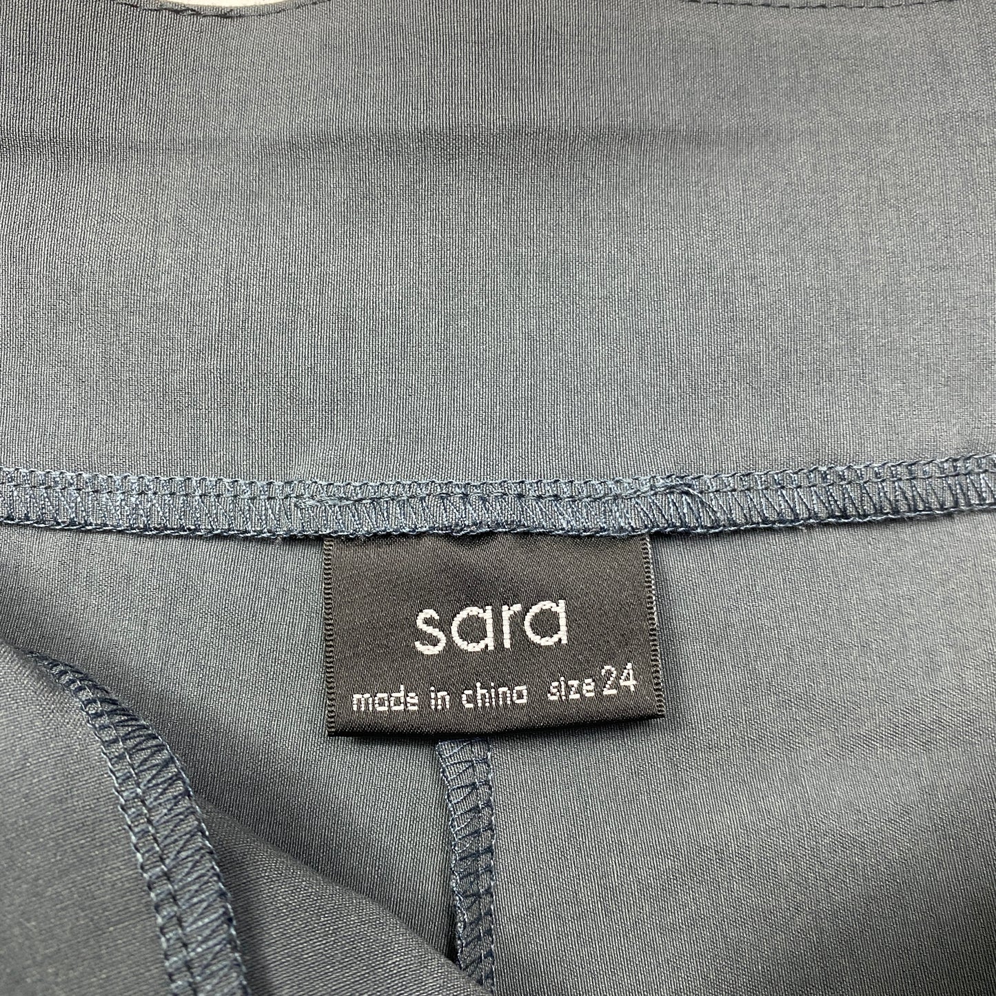 Sara Pants Size 24 Plus Grey Pull On Cropped