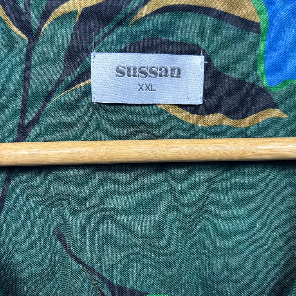 Sussan Green Floral Shirt & Short Set- Size XXL