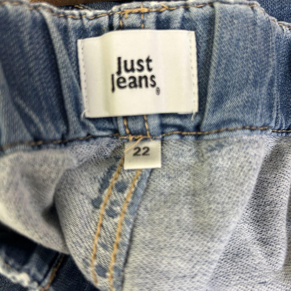 Just Jeans Blue Denim Drawstring Relaxd Mid Rise Ankle Jeans - Size 22