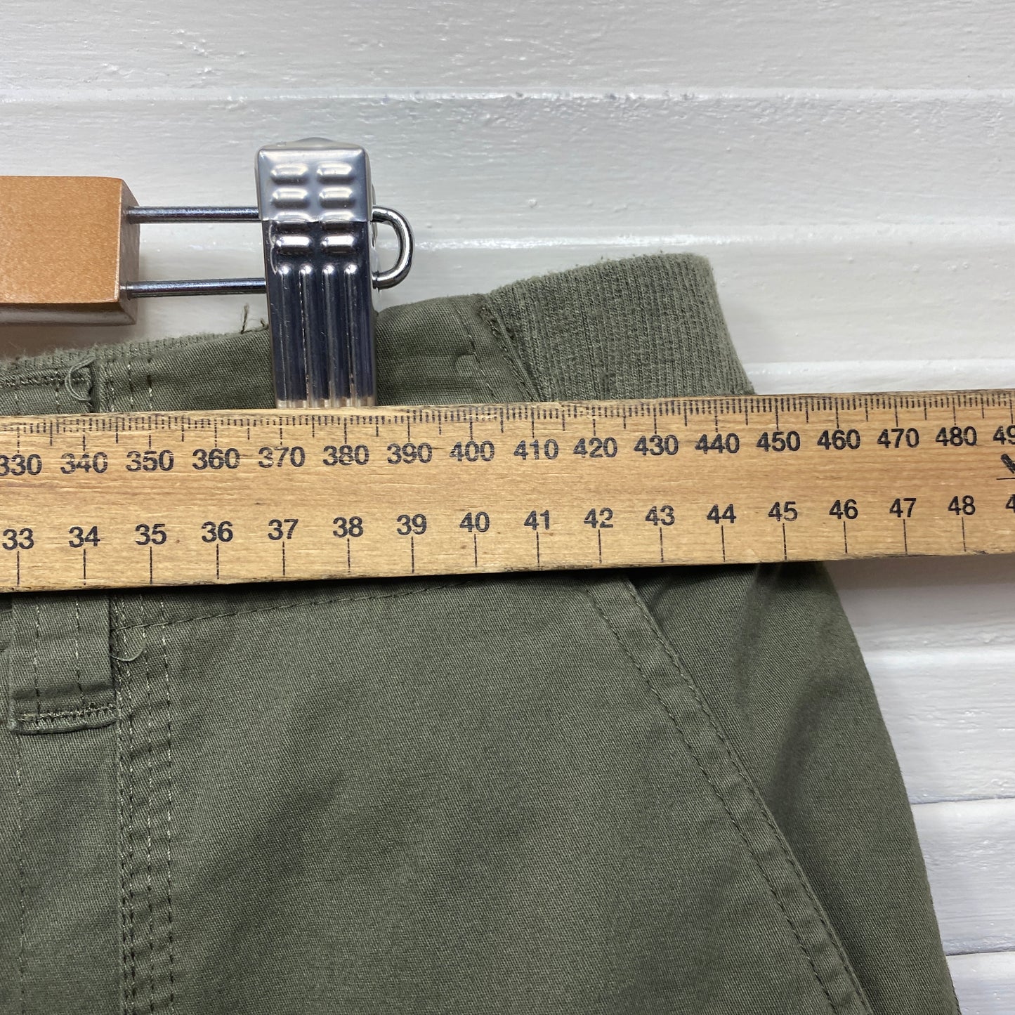 Katies Cargo Pants Size 16 Green Pockets Zip Fly