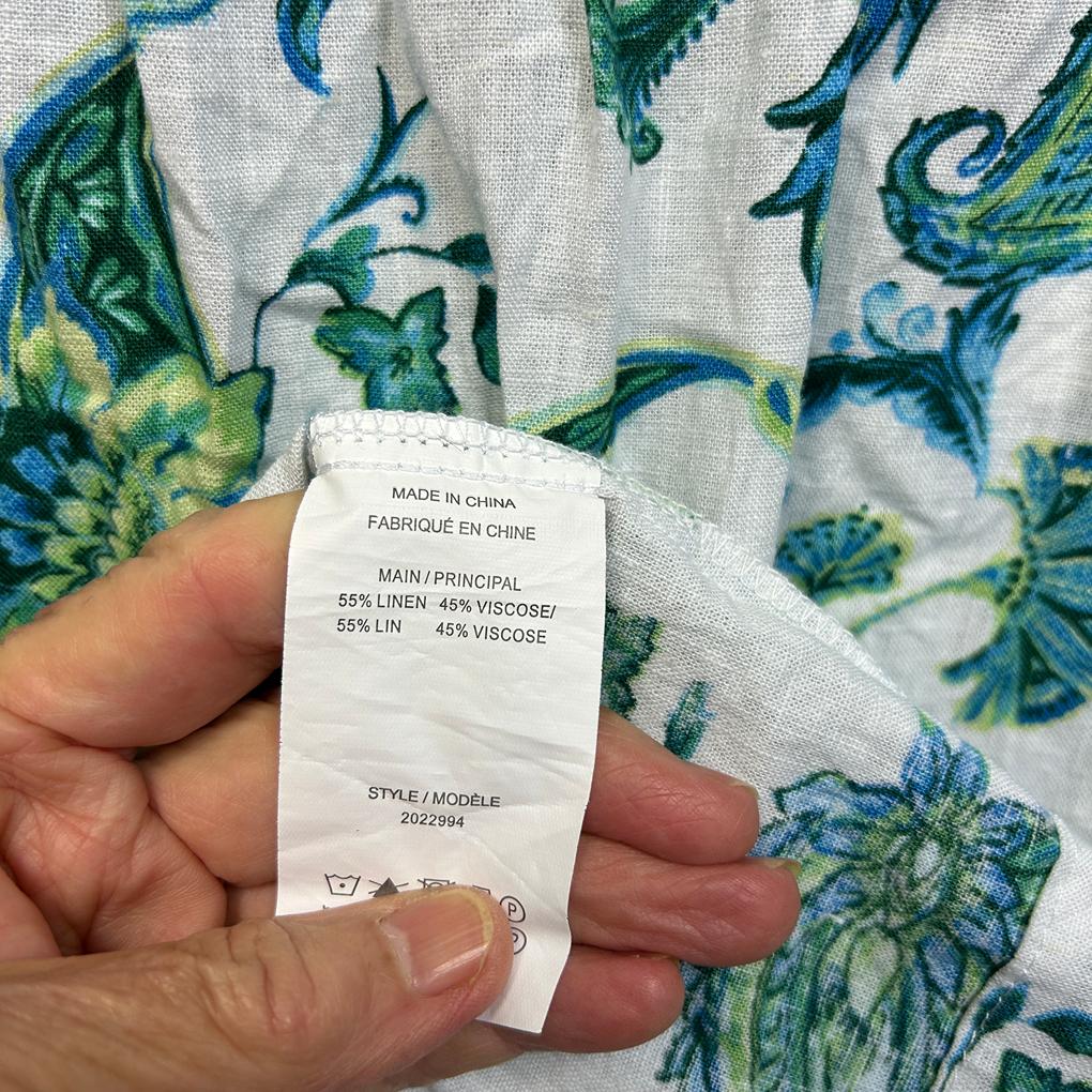 Autograph White Linen Top - Size 22