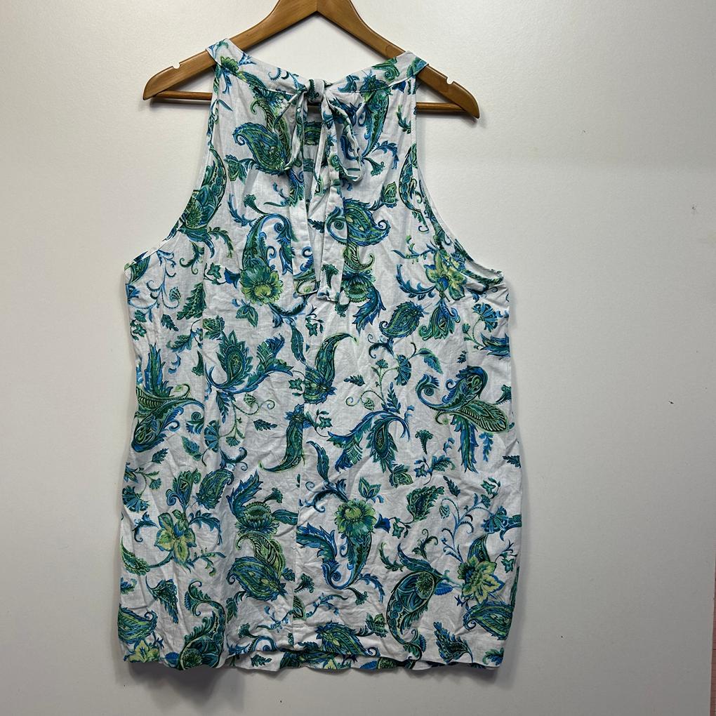 Autograph White Linen Top - Size 22