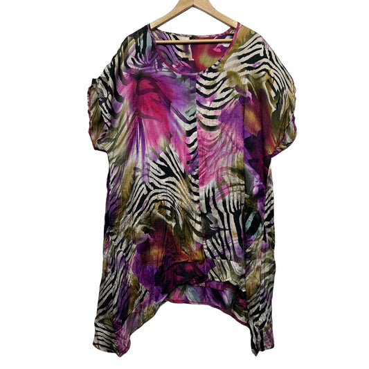 Taking Shape Multicolour Abstract Print Top - Size 20/L