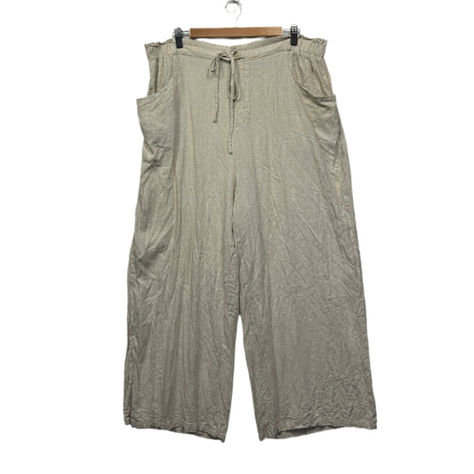 Shein Curve Linen Blend Pants Size 16 18 2XL Pockets