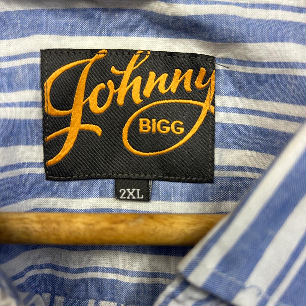 Johnny Bigg Blue Linen Shirt - Size 2XL