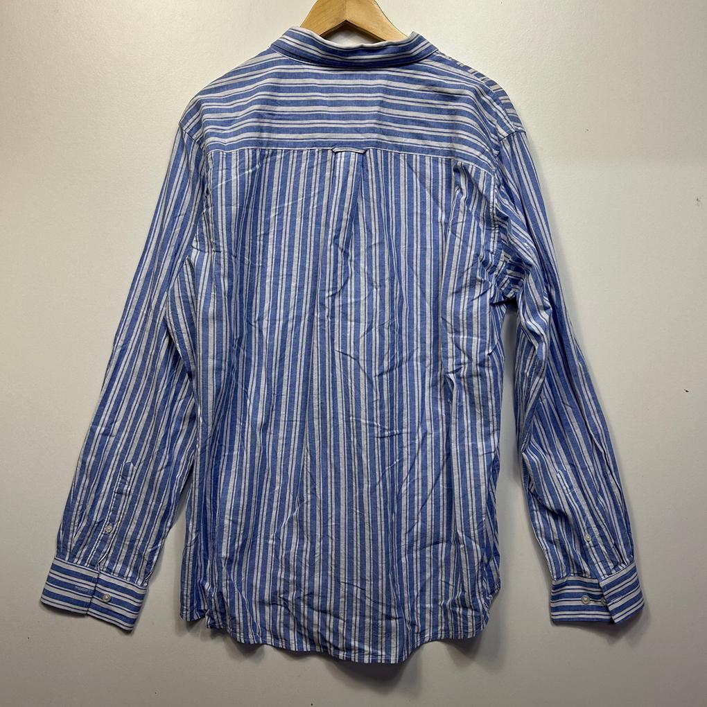Johnny Bigg Blue Linen Shirt - Size 2XL