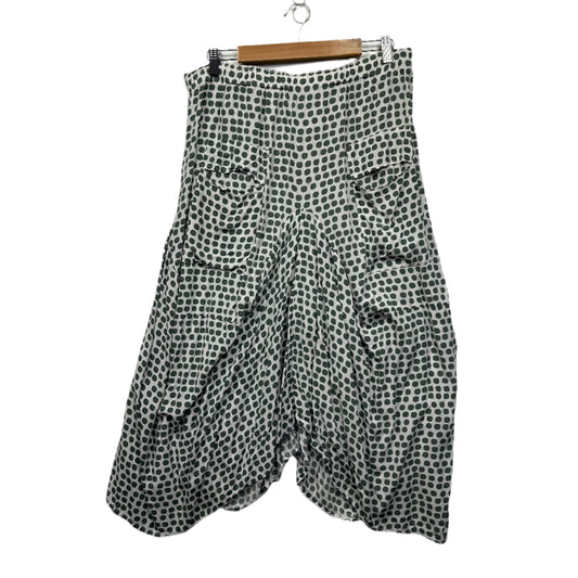 Boho Skirt Size Large? 14 16 Rayon Green White
