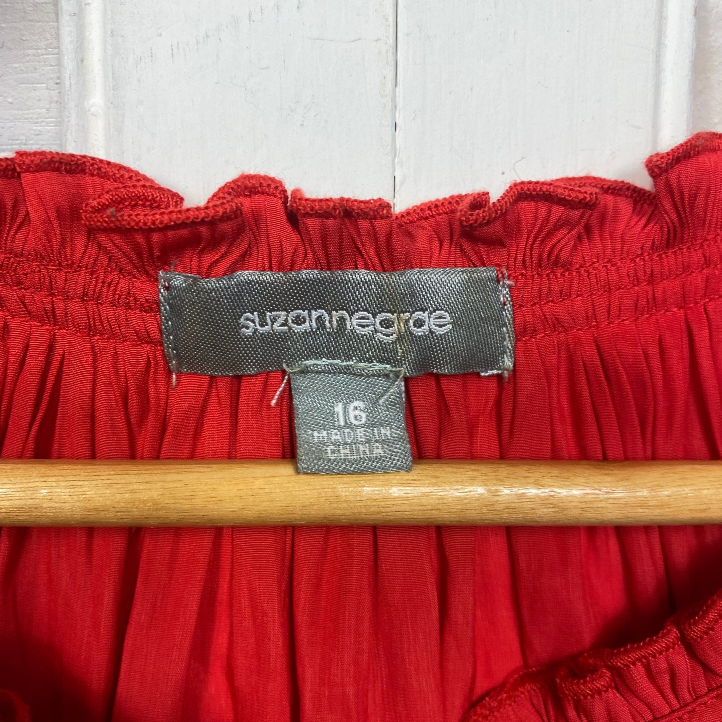 Suzanne Grae Top Size 16 Red Sleeveless