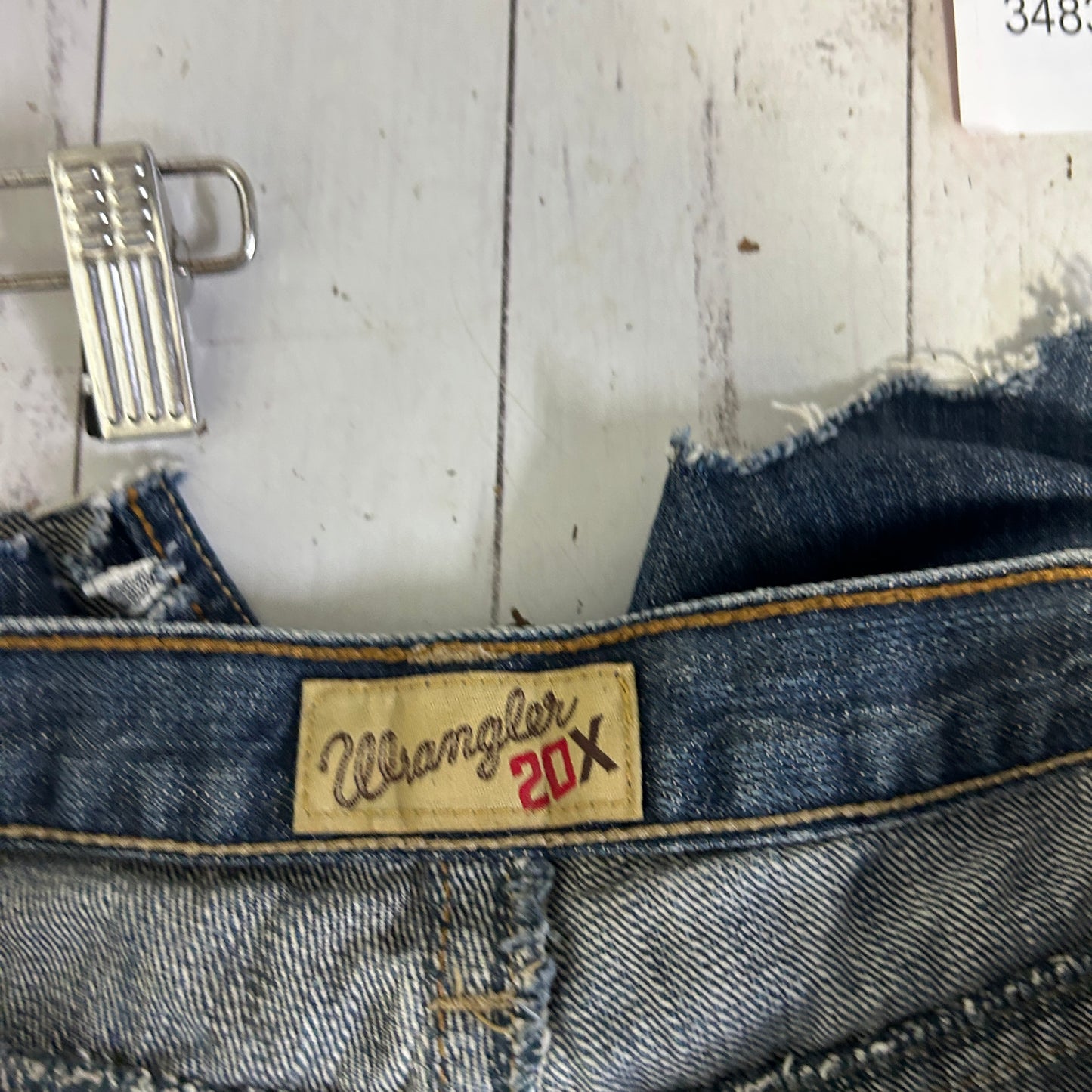 Wrangler Dark Blue Cut Off Denim Shorts - Size 20X