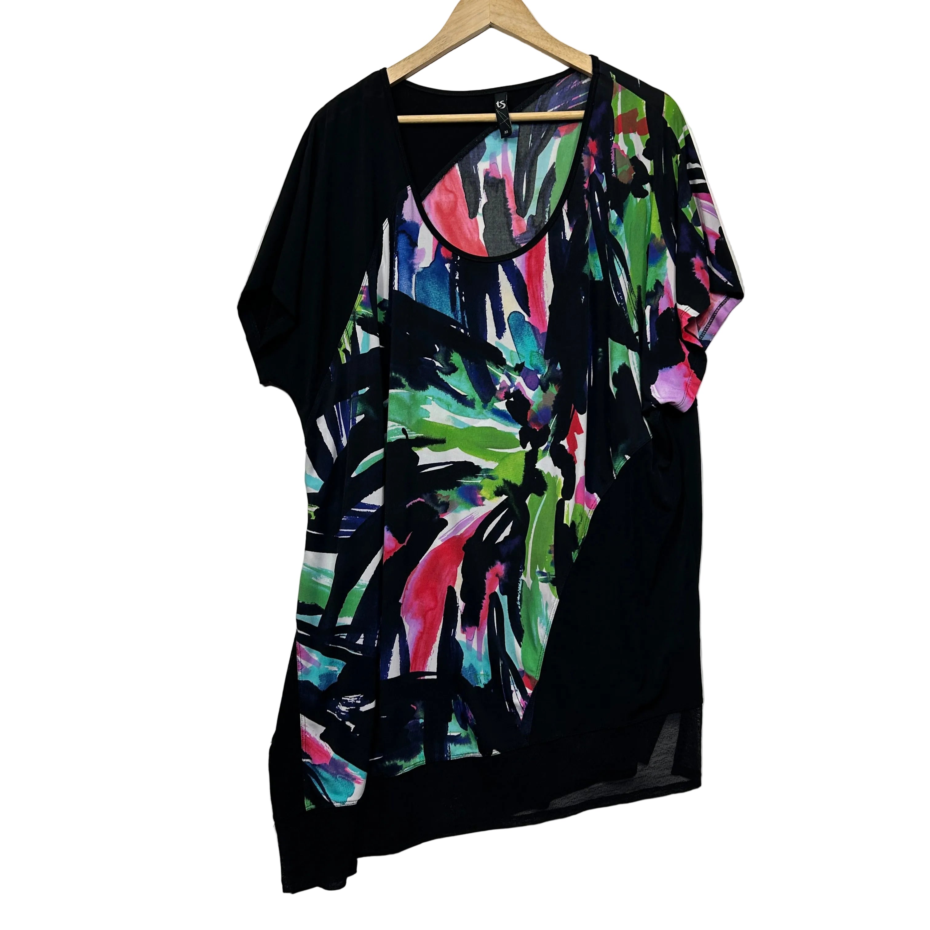 Taking Shape Multicolour Abstract Print Top - Size 18/M