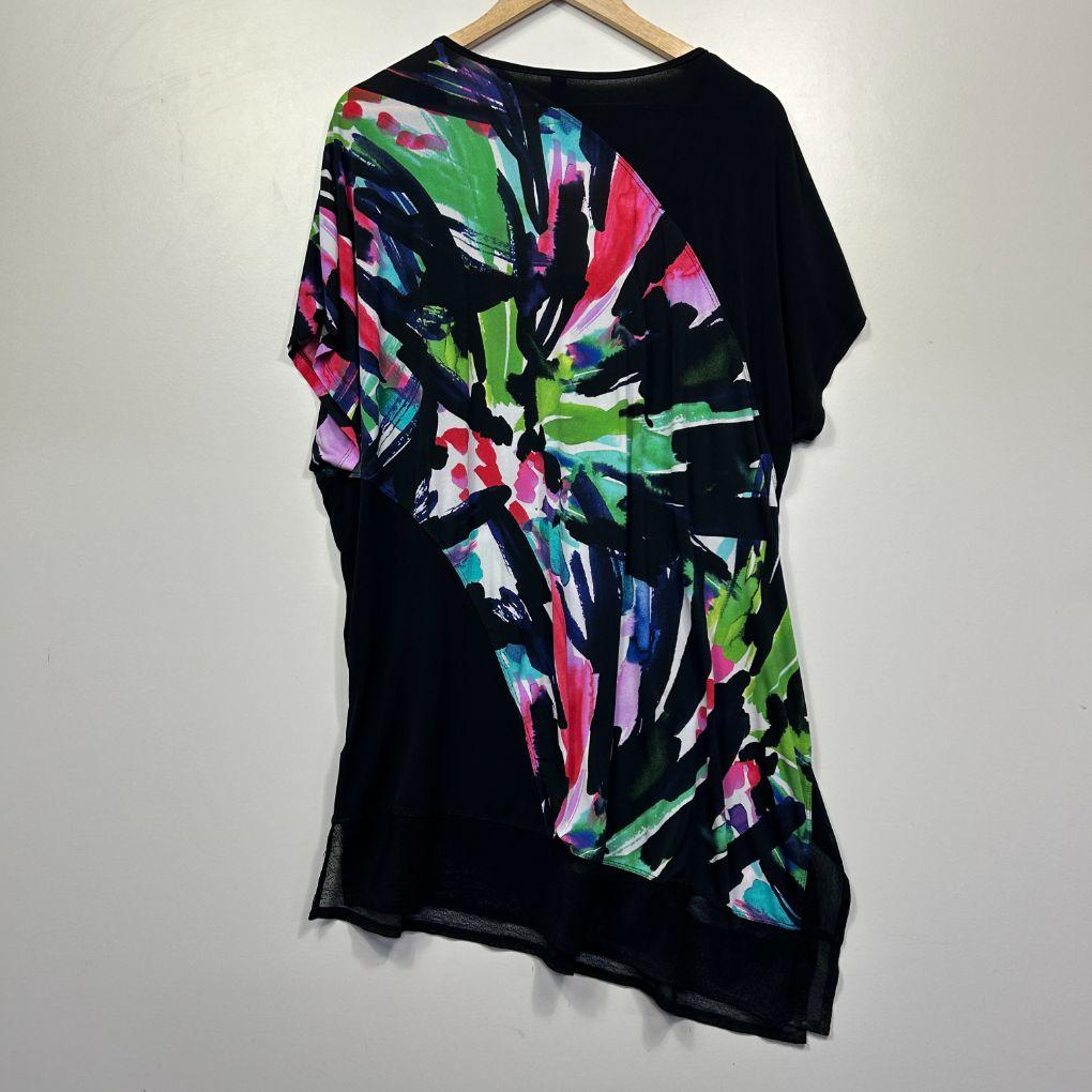 Taking Shape Multicolour Abstract Print Top - Size 18/M