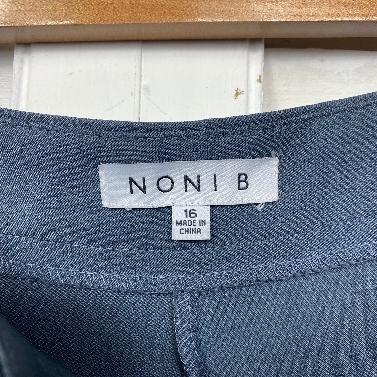 Noni B Pants Size 16 Blue Pleated Zip Fly