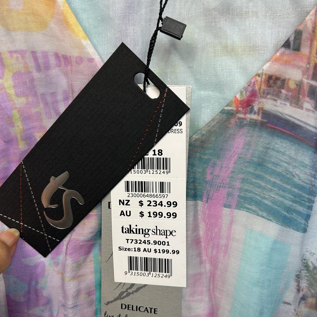 Taking Shape Multicoloured Dress - Size 18