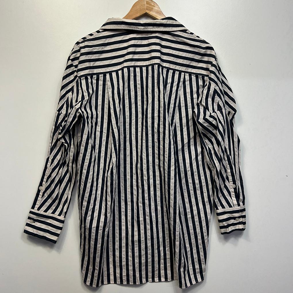 Sheike Navy Striped Shirt - Size 12
