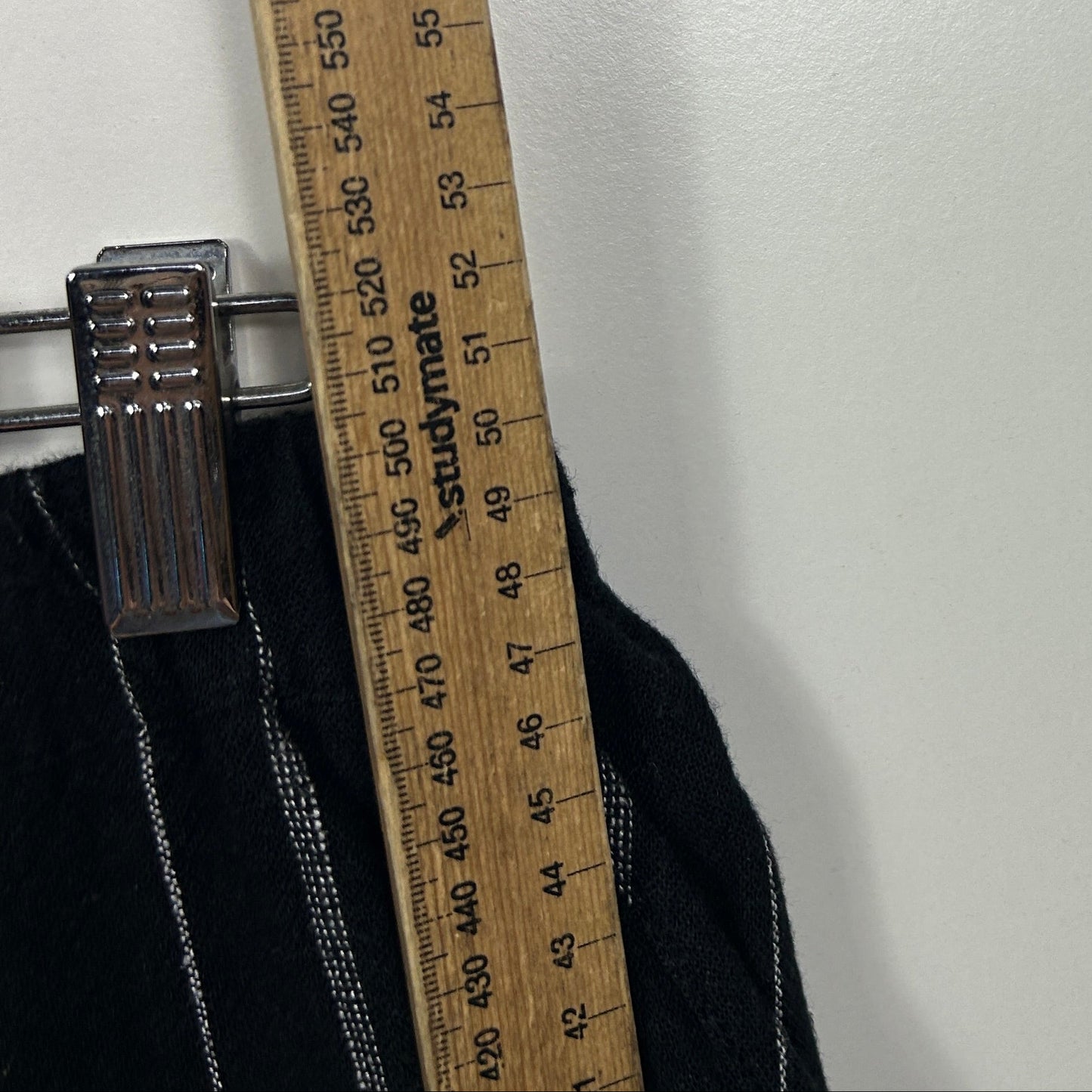 Millers Black White Pinstripe Linen Blend Shorts - Size 14