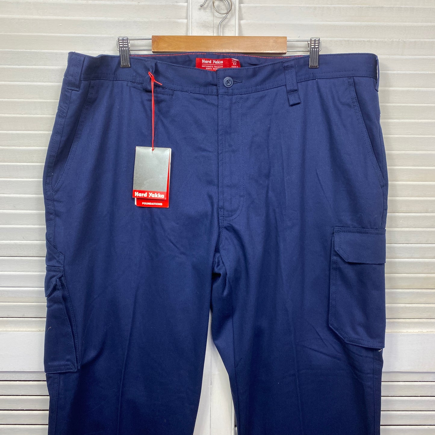 Hard Yakka Work Drill Pants Men Size 44 Navy Pockets Workwear New