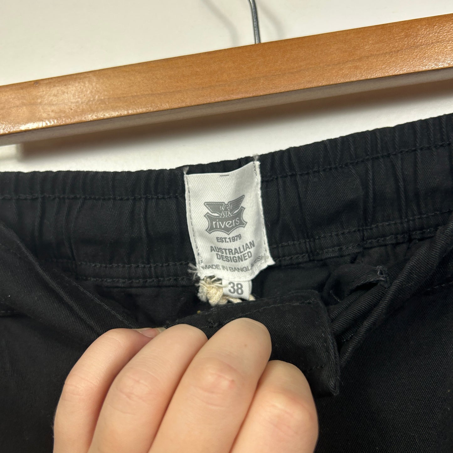 Rivers Black Mens Pants - Size 38