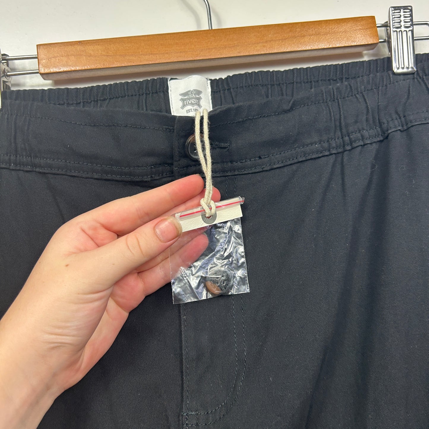 Rivers Black Mens Pants - Size 38