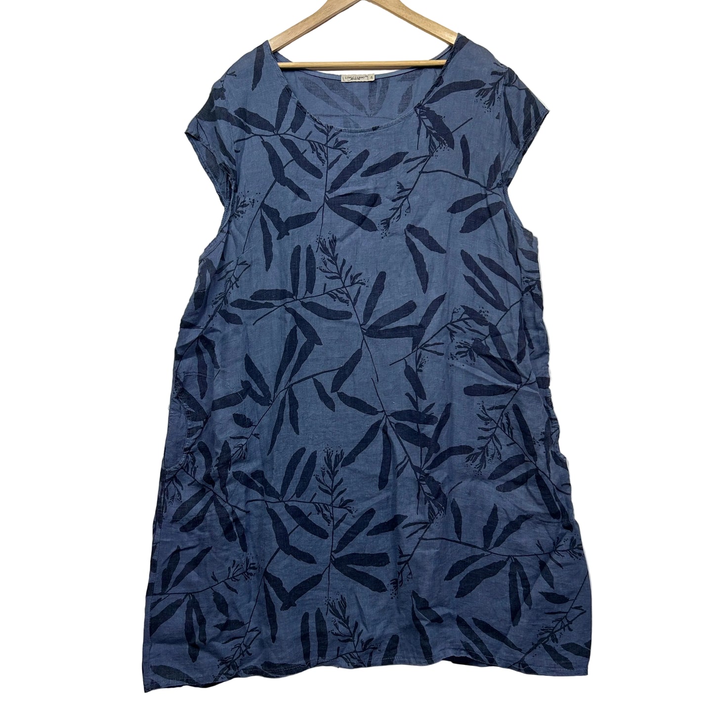 Lungo L'Arno Blue Linen Dress - Size 3X
